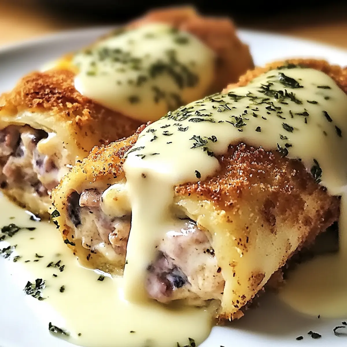 Creamy Chicken Cordon Bleu Rolls
