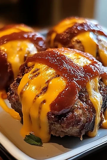 BBQ Cheese-Stuffed Meatloaf Bombs