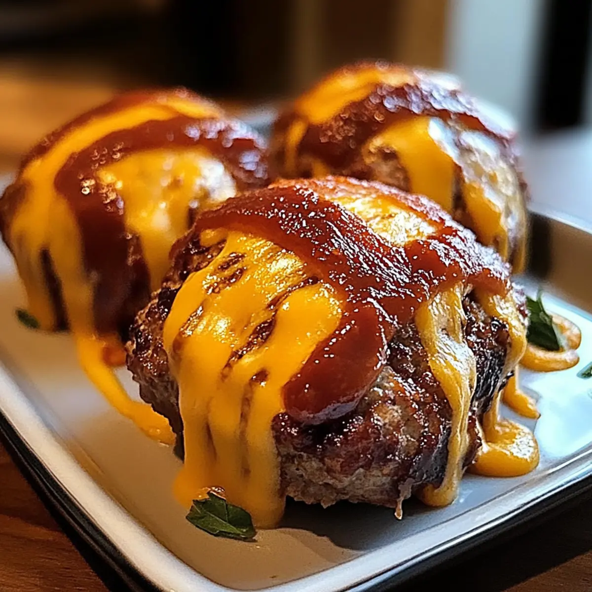 BBQ Cheese-Stuffed Meatloaf Bombs