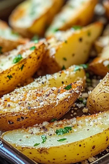 Baked Garlic Parmesan Potato Wedges