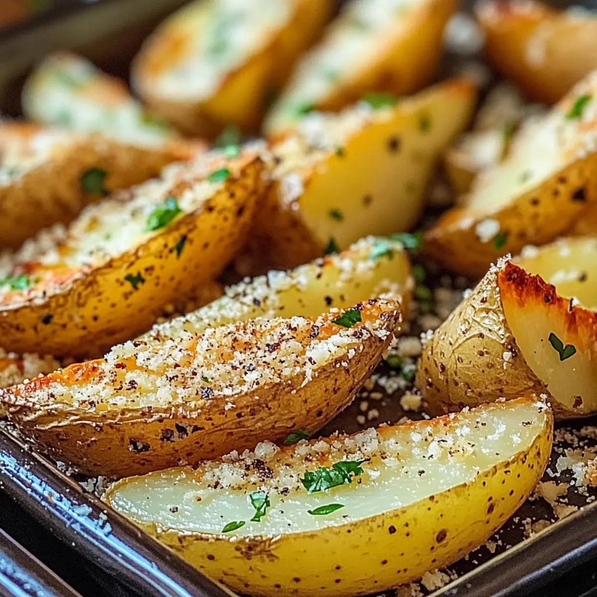 Baked Garlic Parmesan Potato Wedges