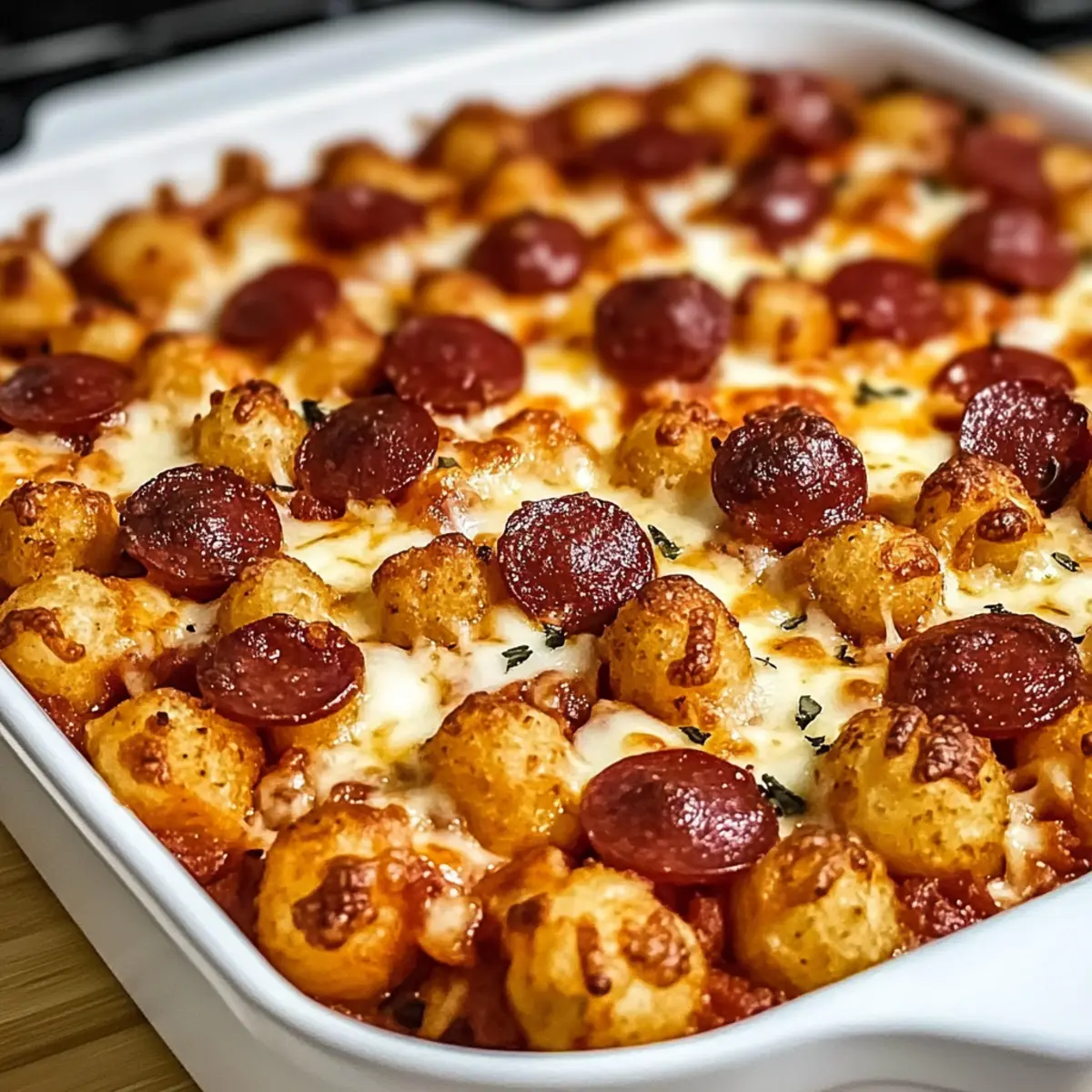 Pizza Tot Casserole