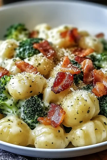 Boursin Bacon and Broccoli Gnocchi