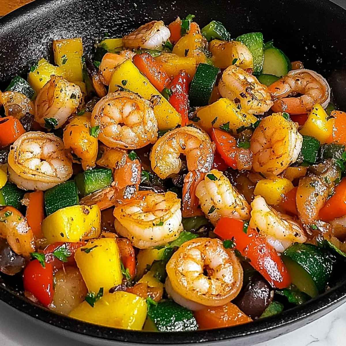 Shrimp and Vegetables Skillet Recipe