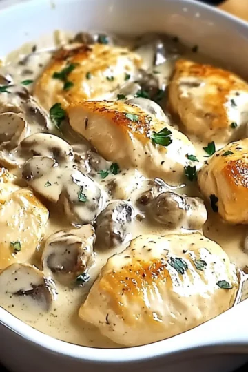 Baked Chicken Stroganoff