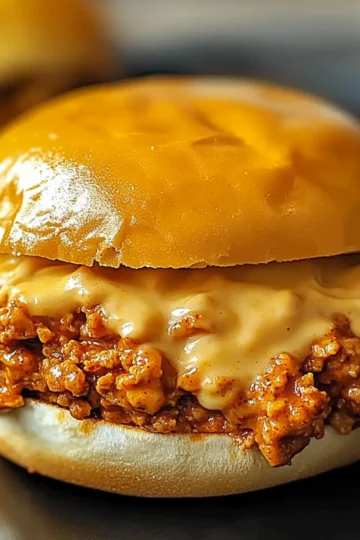 Cajun Chicken Sloppy Joes with Cheese Sauce
