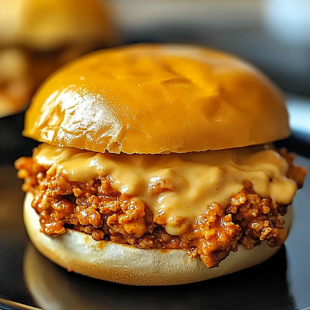 Cajun Chicken Sloppy Joes with Cheese Sauce