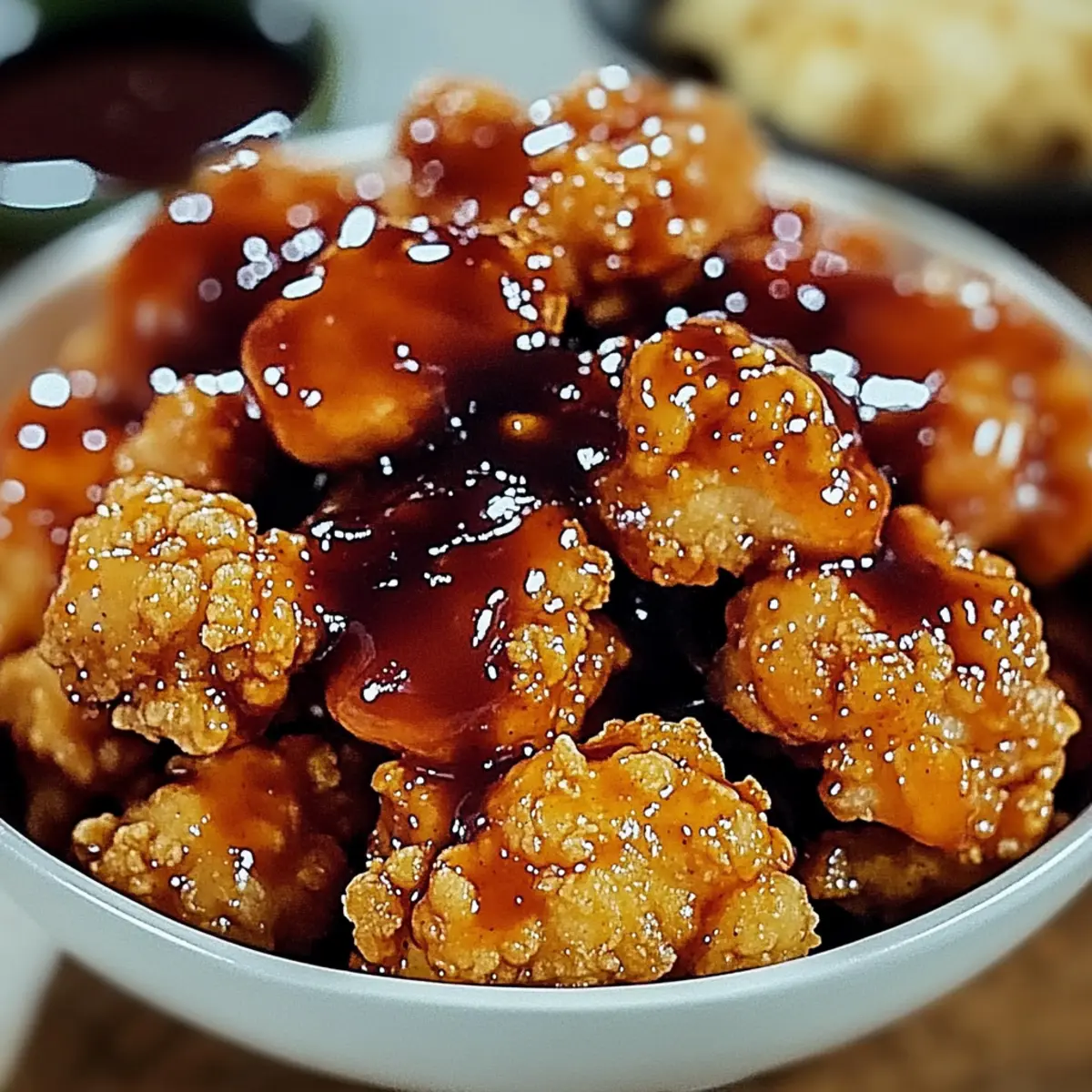 Baked Honey BBQ Popcorn Chicken Recipe