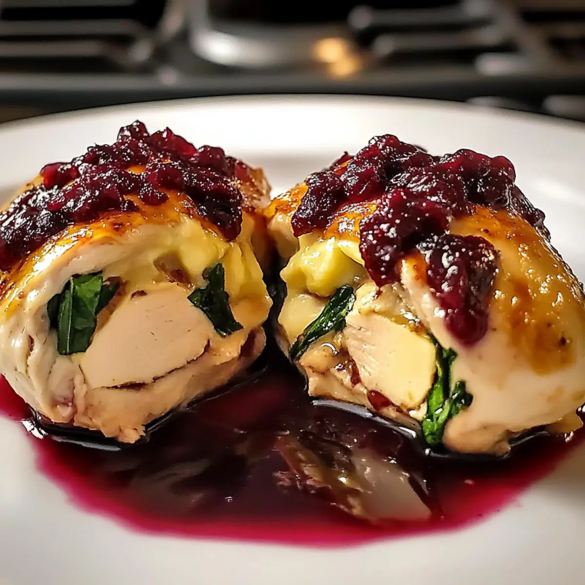 Cranberry Brie Stuffed Chicken