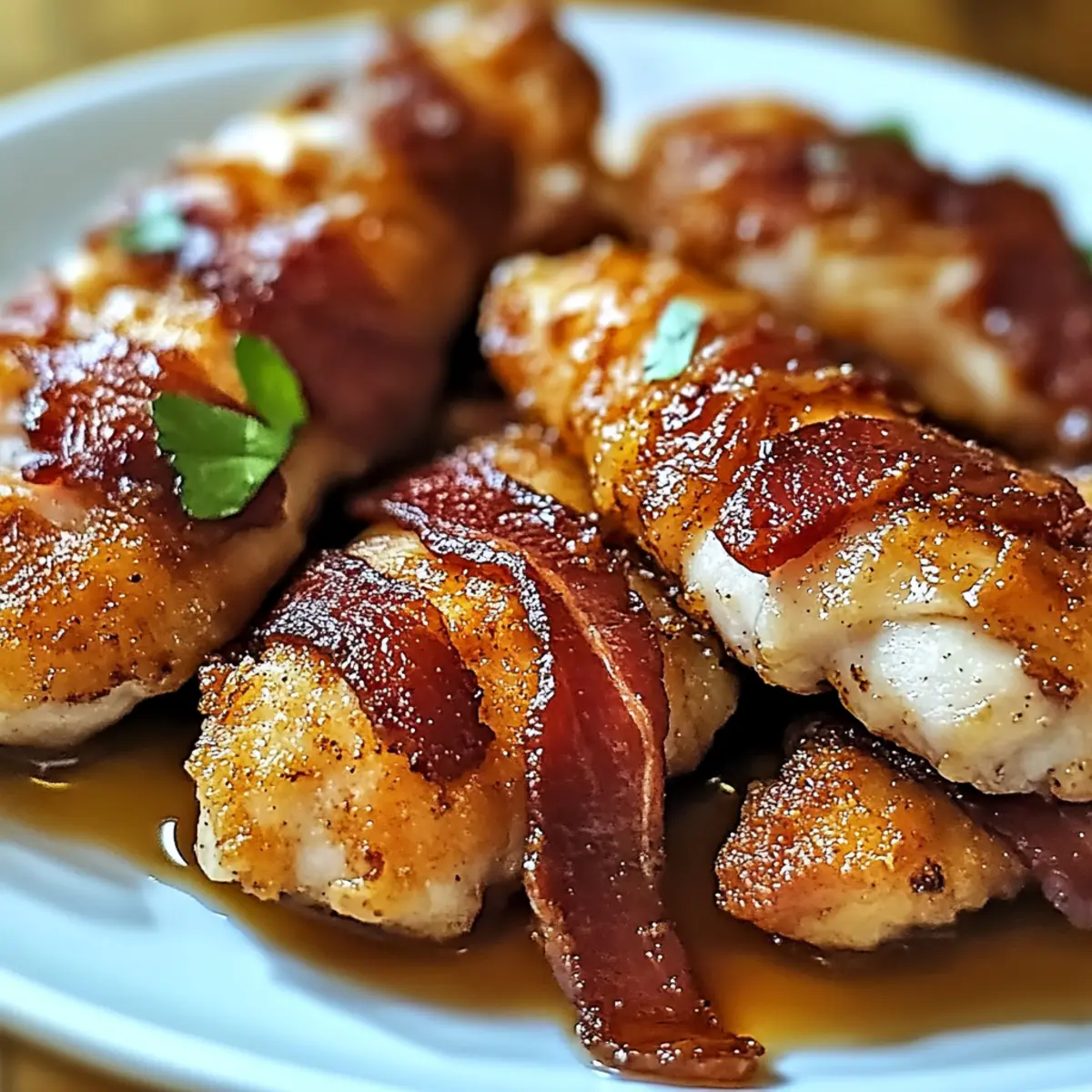 Turkey Bacon Brown Sugar Chicken Tenders