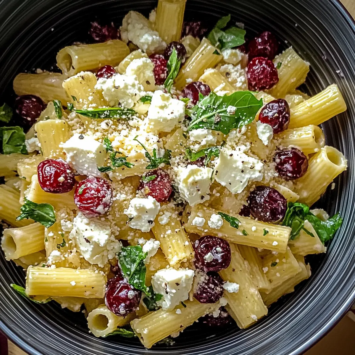 Feta Cranberry Rigatoni Salad